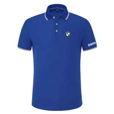 2022 Polo BMW Homme Piqué de Coton Col Contrasté Manche Courte Slim Fit